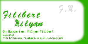 filibert milyan business card